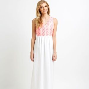Vineyard Vines Embroidered Bodice Maxi Dress